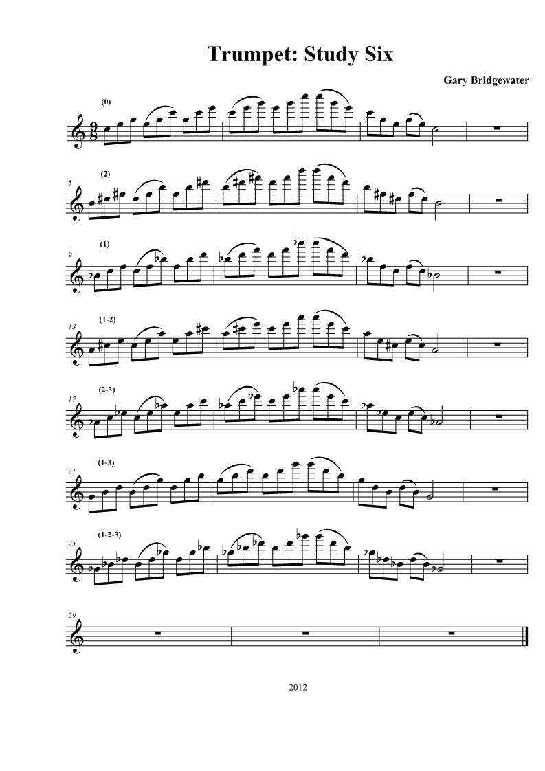 Trumpet Trumpet Study Six